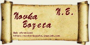 Novka Bozeta vizit kartica